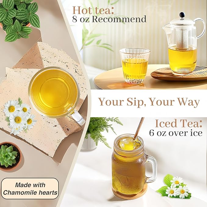 Johou Chamomile Herbal Tea Pods, Compatible with All K-Cup Brewers & Keurig 2.0, 24 pods, Caffeine Free - Bloomnest