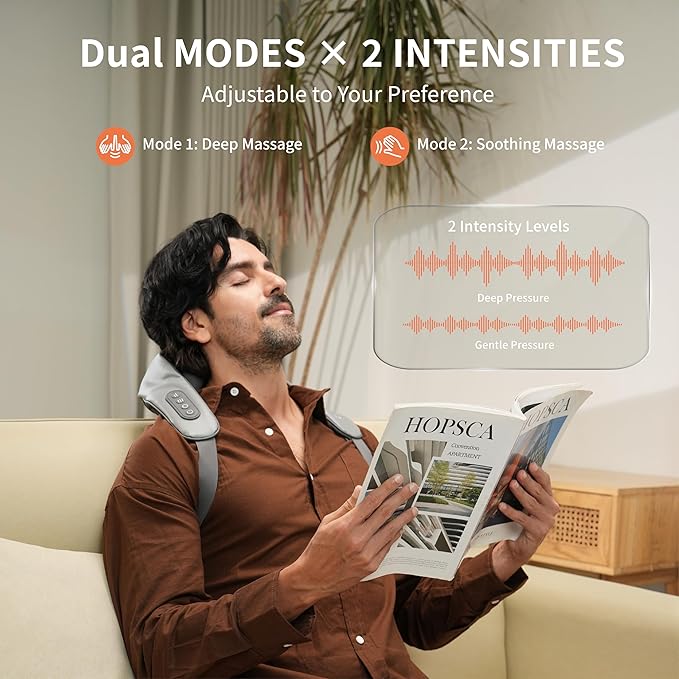 Breo N5 Mini Neck Massager with Heat, Electric Massager for Neck & Shoulder, Shiatsu Shoulder Massager