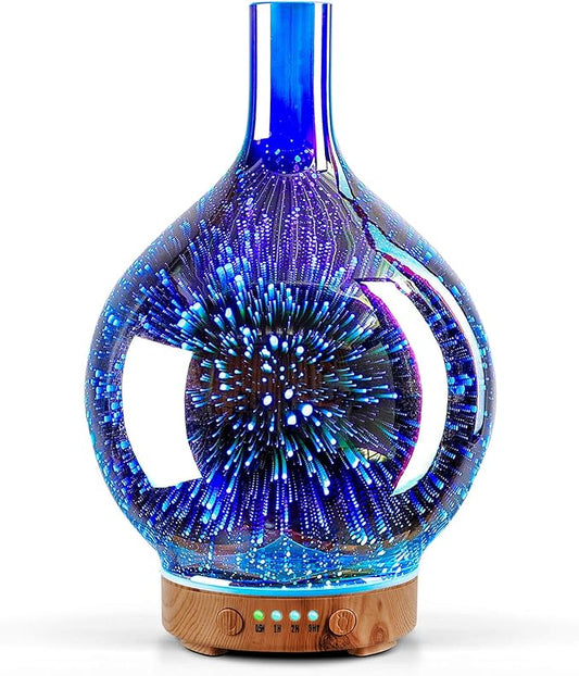 Porseme 3D Essential Oil Diffuser Cool Mist Humidifier Ultrasonic Aromatherapy Diffuser,150ml Last 6h,Auto Shut-Off,Air Refresh,Decoration for Home,Office,Yoga,Baby,Sleep Porseme