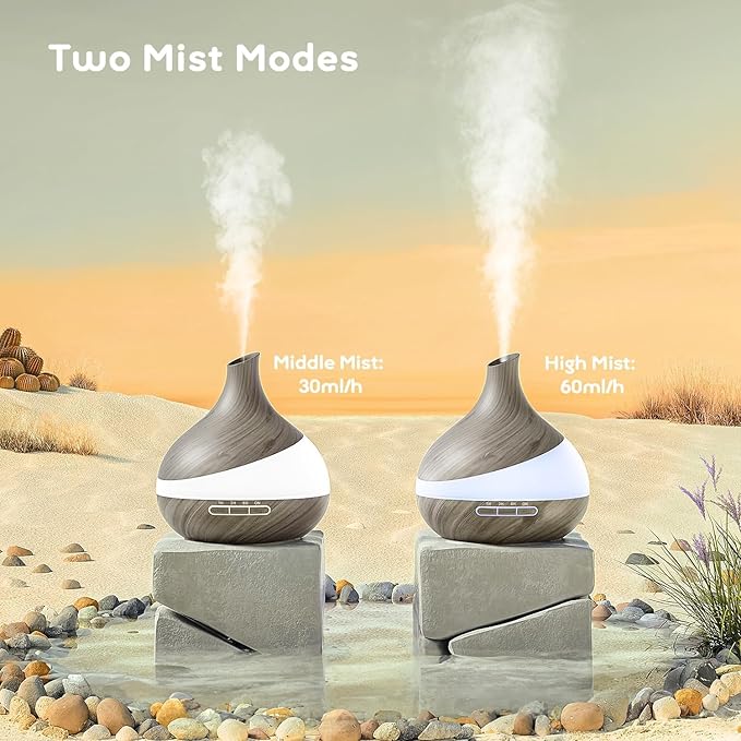 500ML Essential Oil Diffuser: Aroma Diffuser with Remote Control for Hotel Spa Yoga Room - Humidifiers for Bedroom with 14 Colors LED Night Light for Kids/Women Home Relaxation - Bloomnest
