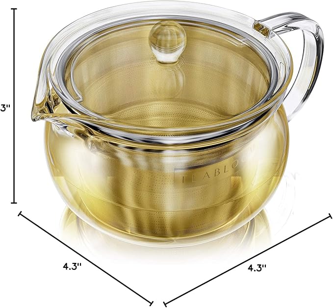 Teabloom Kyoto 2-in-1 Tea Kettle and Tea Maker – Glass Teapot with Removable Loose Tea Filter – Tea Connoisseur's Choice - Bloomnest