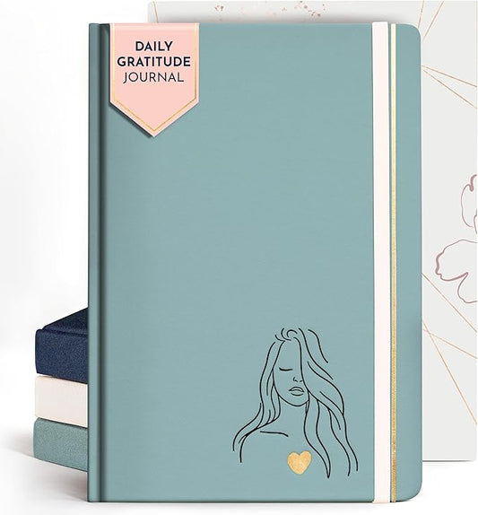 RYVE Daily Gratitude Journal for Women, 6-Month Guided Positivity & Wellness Journal with Prompts, Affirmations, Mindfulness, For Self-Reflection & Manifestation - Bloomnest