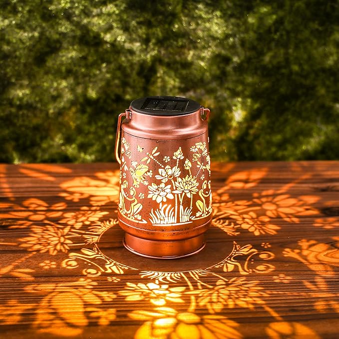 Frog Solar Lanterns Outdoor Waterproof - Decorative Hanging Solar Lights for Garden Patio, Gifts for Women, Men, Frog Lovers, Yard Table Lawn Porch Pathway Decor - Bloomnest