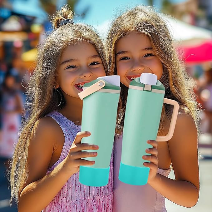 Mity rain 2PCS Protective Silicone Boots for Owala 30oz & 40oz FreeSip Sway Bottles & Tumblers - Accessories for owala, Enhances Stability & Prevents Scratches (Light blue) Mityrain