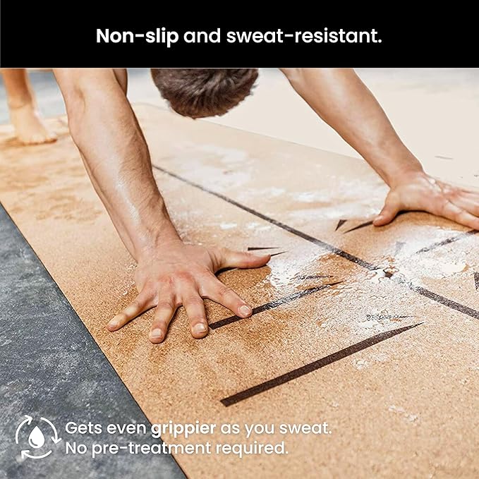 Luxury Cork Yoga Mat - Non Slip, Extra Thick Grip. Thicker, Longer, and Wider for More Comfort and Support. Tough Enough For Hot Yoga. Natural, Non Toxic, and Eco Friendly. Optional Alignment Lines.