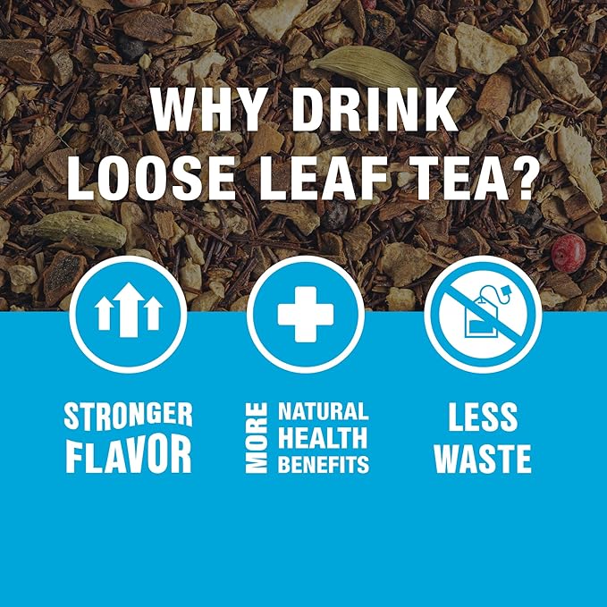 Tiesta Tea - Cozy Chai, Loose Leaf, Spiced Chai Rooibos Tea, Premium Caffeine-Free Herbal Blend, Makes Hot or Iced & Up to 25 Cups, 2.5oz Resealable Pouch - Bloomnest