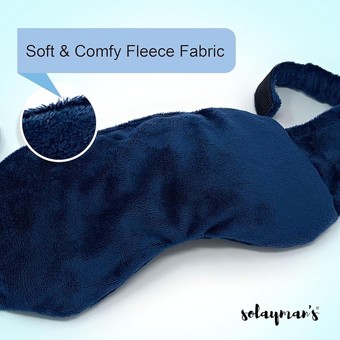 Weighted Lavender Eye Mask for Sleeping, Yoga, Dry Eyes - Great Relaxation Gifts for Mom, Dad, Women, Men - Aromatherapy Lavender Eye Pillow Gift (Navy Blue) - Bloomnest