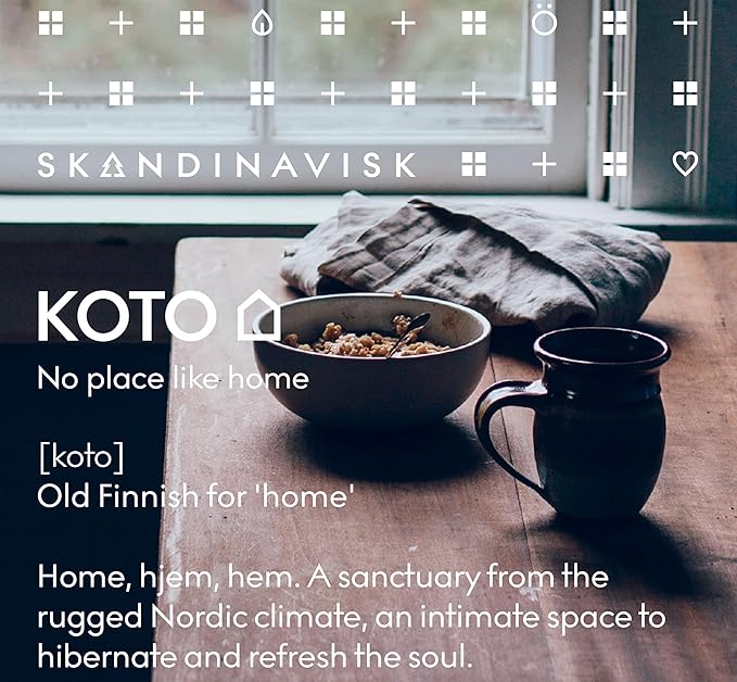 Skandinavisk KOTO 'Home' Scented Candle. Fragrance Notes: Vanilla Beans and Dried Orange Peel, Amber and Leather. 7.0 oz. - Bloomnest