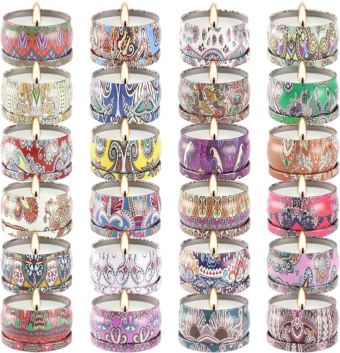 Scented Candles Gift Set, 2.5 oz Soy Wax Aromatherapy Candle for Home, Romantic Candles Gift for Mother Day Christmas Valentines Birthday (24 Pack) - Bloomnest