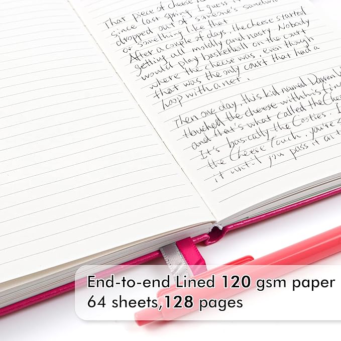 feela 12 Pack Notebooks Journals Bulk, Hardcover Notebook Classic Ruled Lined Journals with Pen Holder for Women Girls School Business Supplies, with 12 Black Pens, 120 GSM, 5.1”x8.3”, A5, Berry - Bloomnest