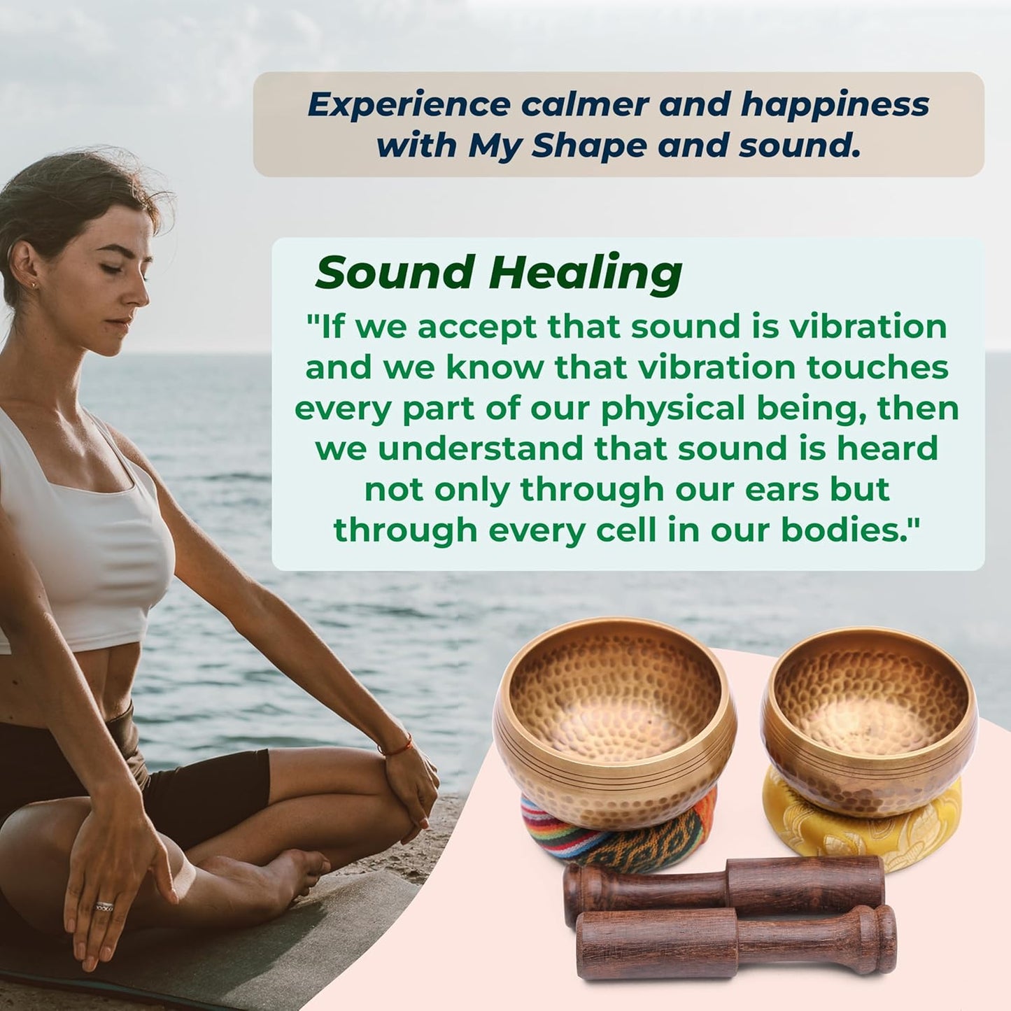 Tibetan Singing Bowl Set - Authentic Cuencos Tibetanos for Sound Healing, Meditation & Chakra Balancing - Includes Cushion, Mallet-Unique Spiritual Gifts for Women and Men (2 Chakra Set)