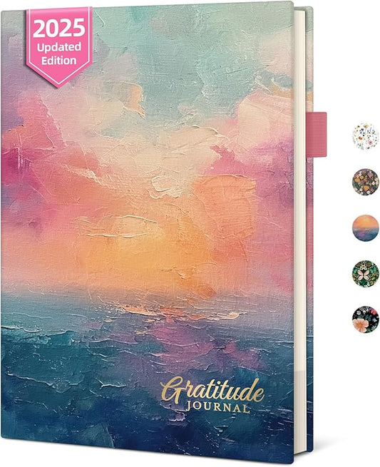 Gratitude Journal for Women – Undated Daily Mindfulness & Manifestation Journal with Prompts for Cultivate Affirmations, Positivity, Self-Care & Happiness - Sunset - Bloomnest
