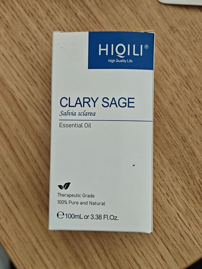 HIQILI Clary Sage Oil Essential, Herbal Sooth Aroma in Diffuse, Meditation, Calming Sleep at Bedtime, Body Massage, Moisturize Skin, DIY Deodorant Spray - 100ML - Bloomnest