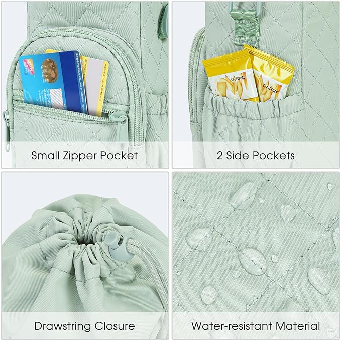 sportsnew Water Bottle Holder with Strap 32oz 40oz Insulated Water Bottle Carrier Sling Bag with Phone Pocket Crossbody sportsnew