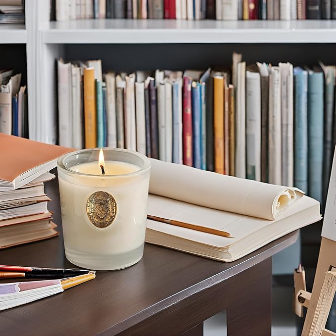 M&SENSE Natural Soy Candle | Vanilla Dream & White | 9.2 oz, 50H Burn Time | Luxury Scented Candle for Relaxation, Gifting, Home Décor | Ideal for Bedroom, Office, Party Ambiance - Bloomnest