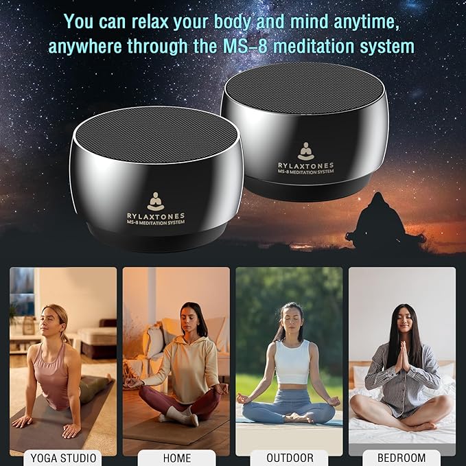 Meditation System,Electronic Tibetan Singing Bowl,Sound Bath Machine for Meditation,Mindfulness,Sound Bath,Chakra Healing, Stress Relief,Sound Therapy,Yoga Practice,Relaxation