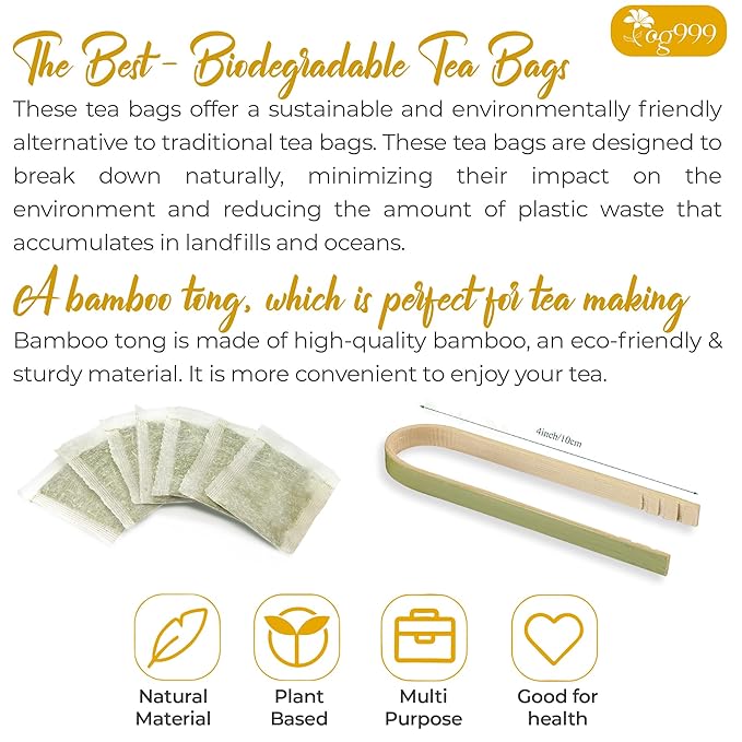 TOG999, 30 Bags Premium Turmeric Ginger Cinnamon Tea. Upgraded Version. Improve Digestion, Support Brain, Weight, Skin and Sleep. Eco-Conscious Tea Bags. No Sugar, No Caffeine, No Gluten, Vegan. - Bloomnest