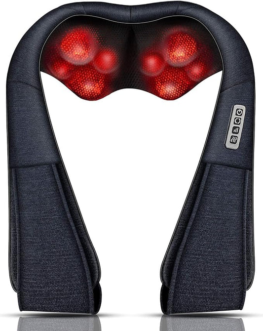 Mo Cuishle Shiatsu Back Shoulder and Neck Massager with Heat, Electric Deep Tissue 4D Kneading Massage, Best Gifts for Women Men Mom Dad, Fathers Day, Mothers Day, Christmas Gifts