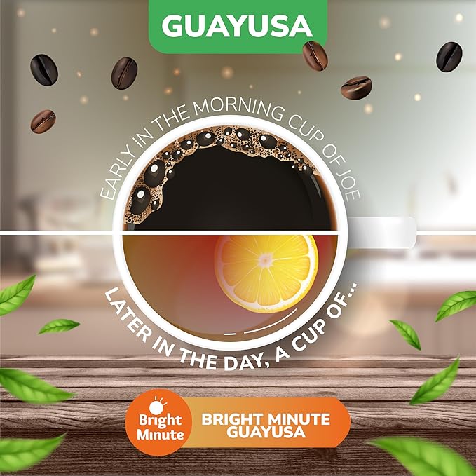 Bright Minute Guayusa infusion 50 teabags | Coffee Alternative & Addition | 55mg of natural caffeine per small 1.5G (0.05OZ) bag, Calm and Wakeful Energy Boost! - Bloomnest