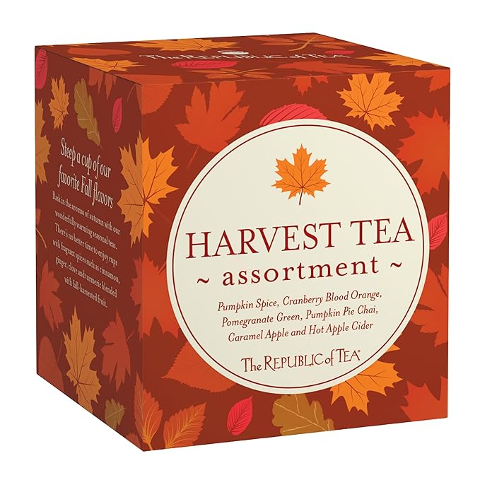 The Republic of Tea: Fall Harvest Tea Assortment Cube, 24 Tea Bags - Bloomnest