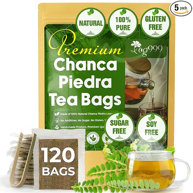 TOG999, Premium 120 Chanca Piedra Leaf Tea Bags, 100% Natural & Pure from Chanca Piedra Leaves. Loose Leaf Chanca Piedra Herbal Tea. Made with Natural Material Tea Bags. No Sugar, No Caffeine, No Gluten, Vegan. - Bloomnest