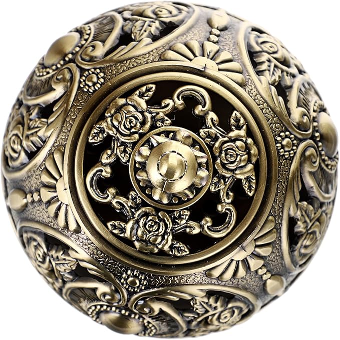 JUXYES Vintage Incense Burner Holder with Removable Ash Catchers, Metal Censer Antique Cone Coil Incense Burner Holder Zinc Alloy Spiritual Aromatherapy Yoga Meditation Gifts Retro Home Decoration - Bloomnest