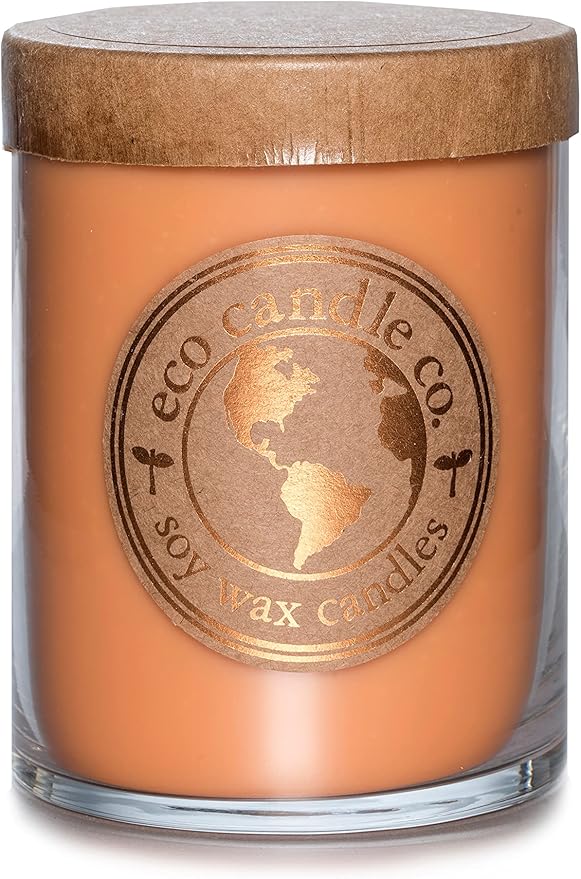 ECO CANDLE CO. Recycled Candle, Orange Clove, 18 oz. Double Wick - Scents of Oranges Pierced with Spicy Cloves - 100% Soy Wax, No Lead, Kraft Paper Label & Lid, Hand Poured - Bloomnest