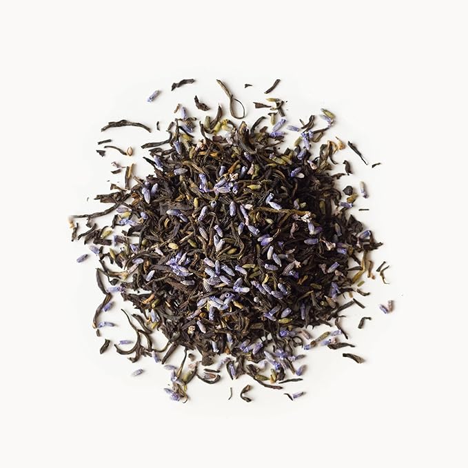 Rishi Tea Earl Grey Lavender Loose Leaf Pure Black Tea - Organic with Bergamot Oil and Lavender Flowers, Energizing & Caffeinated - 16 Ounces, 50+ Servings - Bloomnest