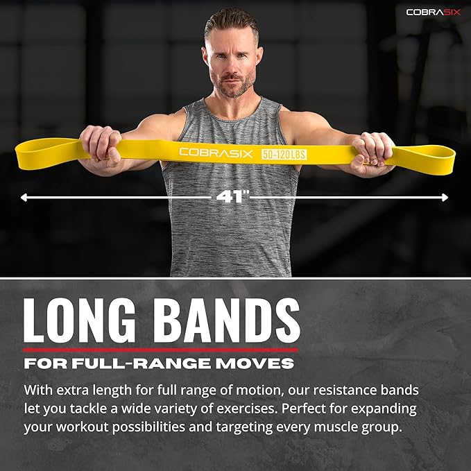 Resistance Bands | Long Resistance Bands for Working Out | Pull-Up Bands for Strength Training, Physical Therapy, Stretching, WOD | Exercise Bands for Home Gym | Workout Bands | Men and Women - Bloomnest