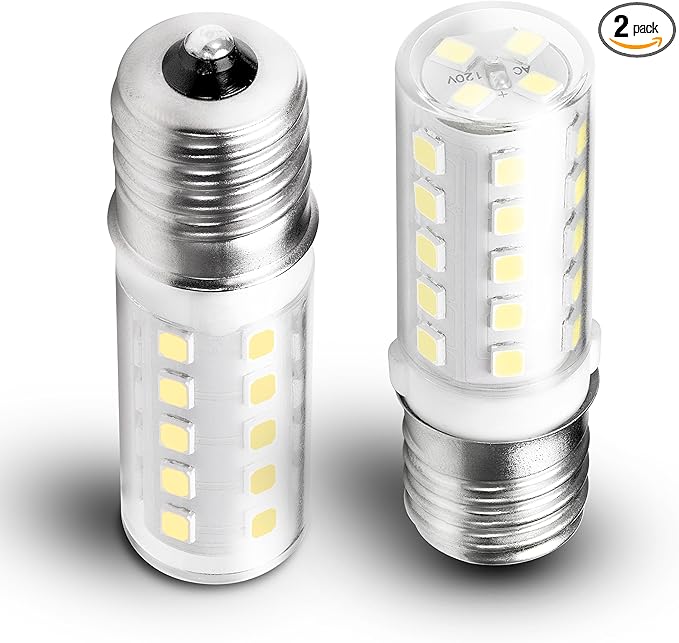 4W 297048600 Refrigerator Light Bulb Replace 40 Watt Freezer Fridge Bulb T8 E17 Lamp Light for Kenmore Whirlpool KitchenAid Electrolux 241552802 1056577 AP3770086 AH976993 EA976993 EA1149215, 2 Pack - Bloomnest
