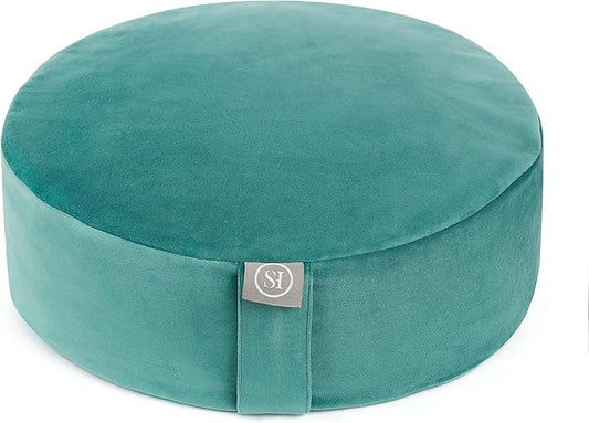 Meditation Cushion Bolster Pillow for Restorative Yoga – Supportive Cushion for Meditation, Pilates, and Relaxation – Filled with Buckwheat Hulls - Removable Cover - Bloomnest