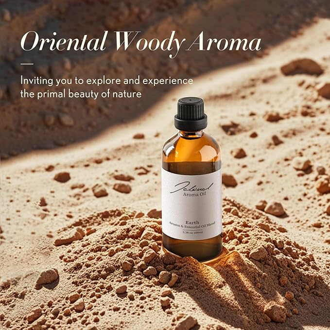 JCLOUD Earth Essential Oil for Diffuser - Hotel Diffuser Oil & Home Luxury Scents - Pure Aromatherapy Diffuser Oil with Patchouli, Vetiver & Pink Pepper, Natural & Pet Safe - 100mL