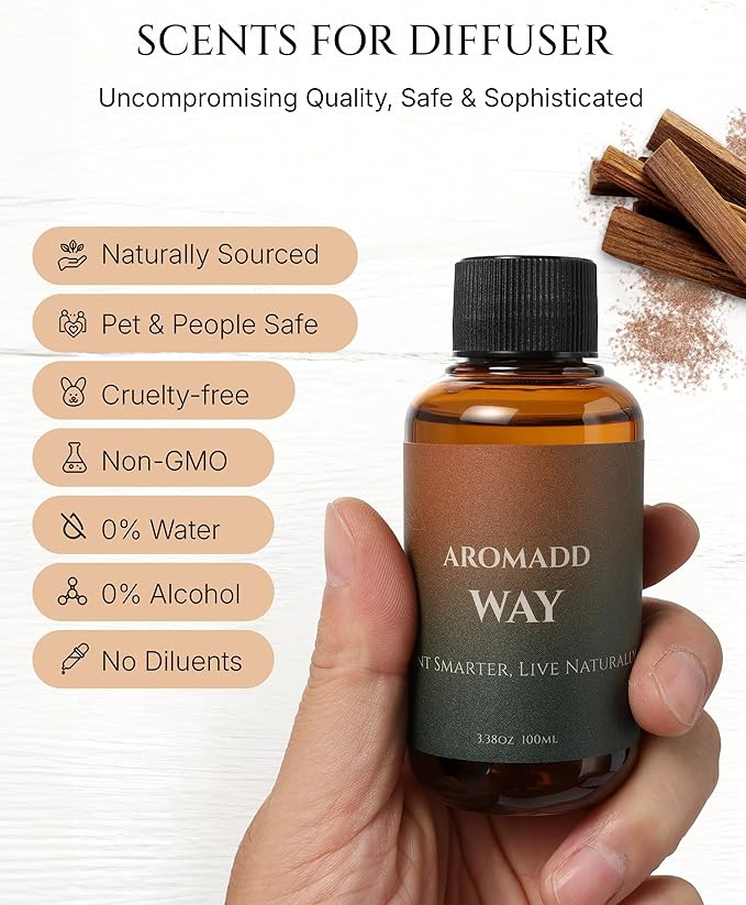 AROMADD Way Diffuser Oil Inspired by Luxury Hotel Scent 3.38 Fl Oz (100ml), Aroma Diffuser & Hotel Fragrance Diffuser Oil, Essential Oil Diffuser for Aromatherapy, Long-Lasting - Bloomnest