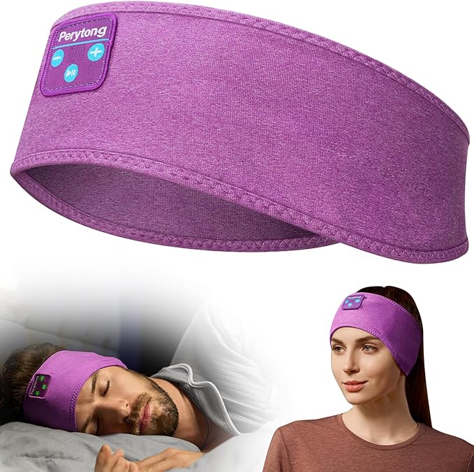 Sleep Headphones Tech Gadgets Bluetooth Headband for Women Headband Headphone with Ultra-Thin HD Speakers & Mic, Perfect for Sleeping Yoga Running Workout Travel Sports Unique Gifts - Bloomnest