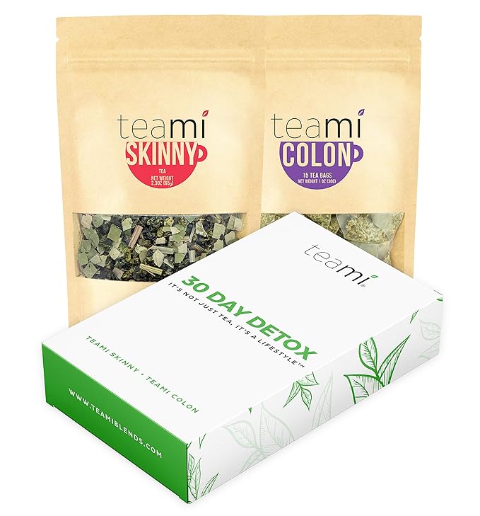 Teami® 30-Day Detox Tea Pack: All-Natural Teatox Kit with Teami Skinny & Colon Cleanse Loose Leaf Herbal Teas Lemon & Original - Bloomnest