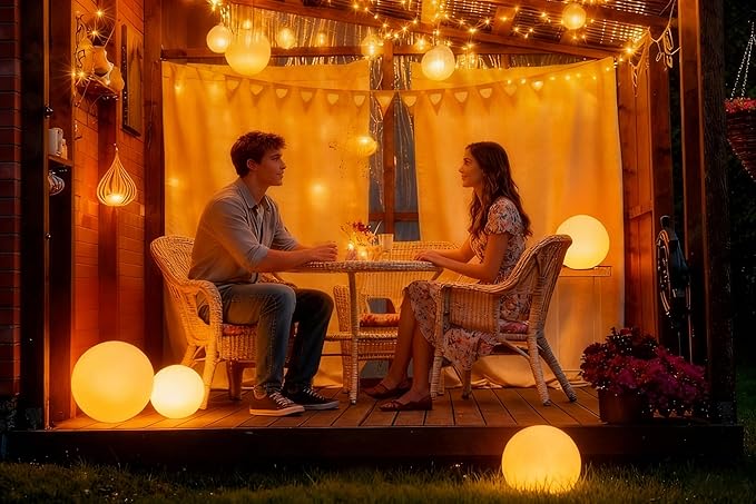 LOFTEK 6-inch LED Light Ball: Nursery Night Light with Remote Control, 16 RGB Color Changing & Dimming Rechargeable, Cordless Portable Floating Pool Lights for Kids or Decor - Bloomnest