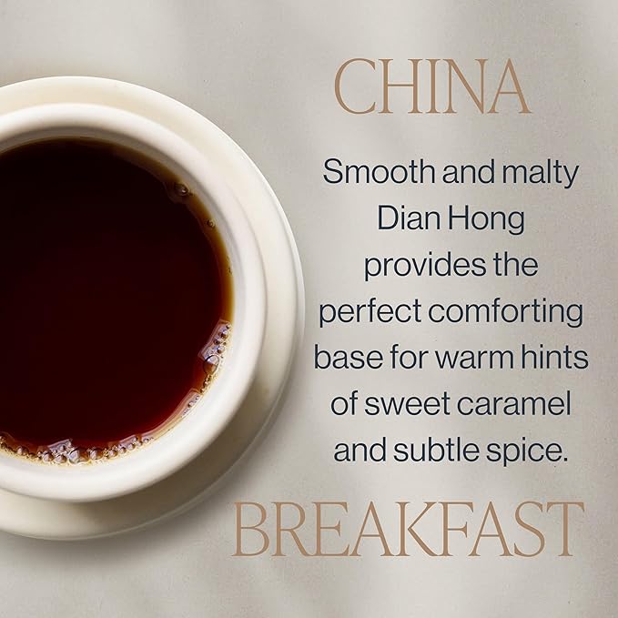 Rishi Tea China Breakfast Black Loose Leaf Tea - Organic, Robust & Caffeinated, Enjoy Hot or Iced - 4 Ounces, 12+ Servings - Bloomnest
