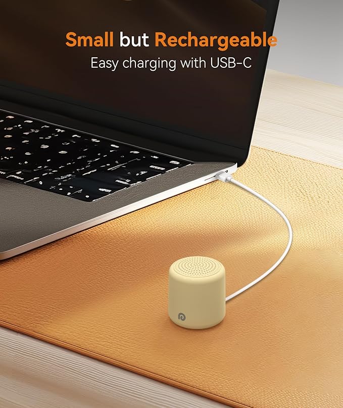 Dreamegg Travel White Noise Machine - Portable Sound Machine for Baby Adults, Travel Sound Machine for Sleep, 16 Nature Sound, Timer, White Noise Machine for Sleeping Gift, Butter