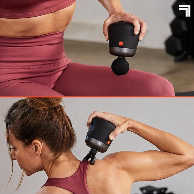 Sharper Image® Powerboost Palm Mini Massage Gun – 4 Attachments & 4 Speeds| Compact Deep Tissue Massager Gun| Workout Recovery Massage Tool| Full Body Back Muscle Soreness Pain Relief Gift - Bloomnest