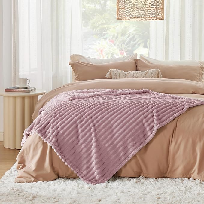 Bedsure GentleSoft Pink Twin XL Blanket for Bed - Cozy Soft Blankets for Women, Cute Small Fleece Throws for Girls, Birthday Gifts for Women Decor Gifts for Mom, 66x90 Inches - Bloomnest