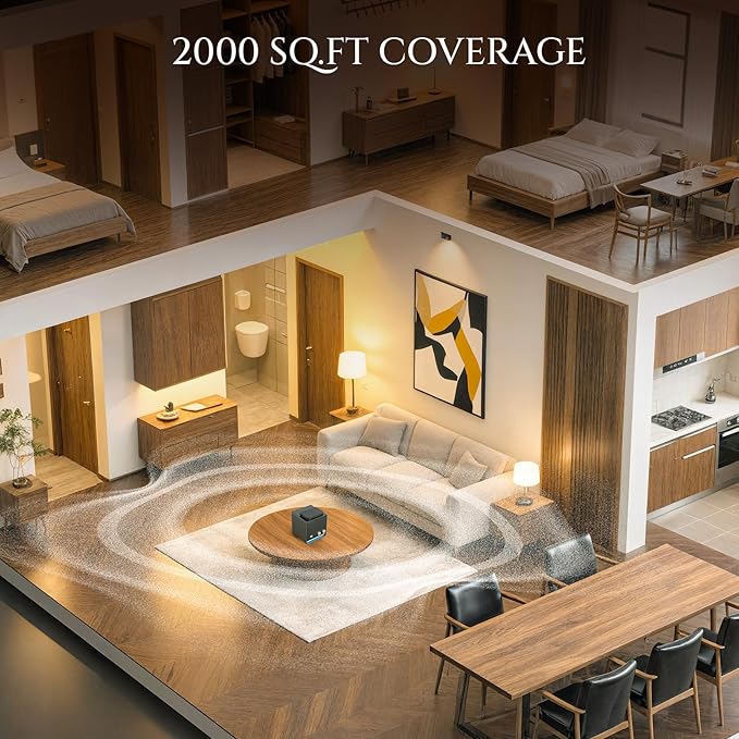 Smart Aroma Dual-Scent Waterless Essential Oil Diffuser, Cold Air Tech Scent Air Machine for 2000 Sq Ft, 2×200ml Hotel Collection Diffuser for Home & Office (Black Titanium, Two Scents)