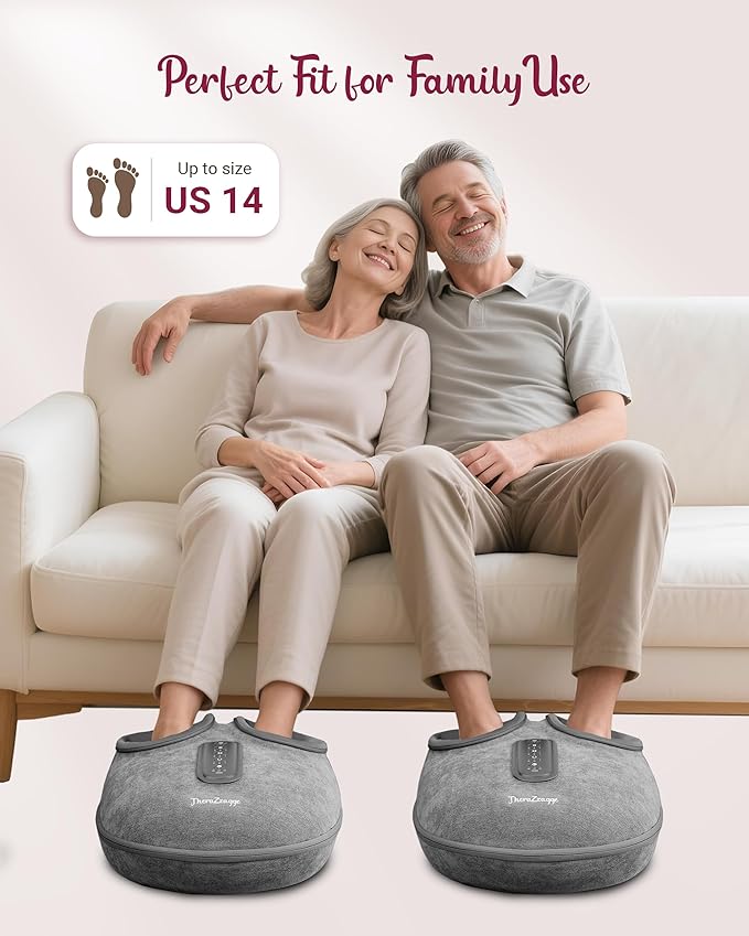 Foot Massager with Heat, Compression, Shiatsu Foot Massager Machine with Remote, Auto-Off Timers, Foot Warmer for Home Office, Up to Size 14 - Bloomnest