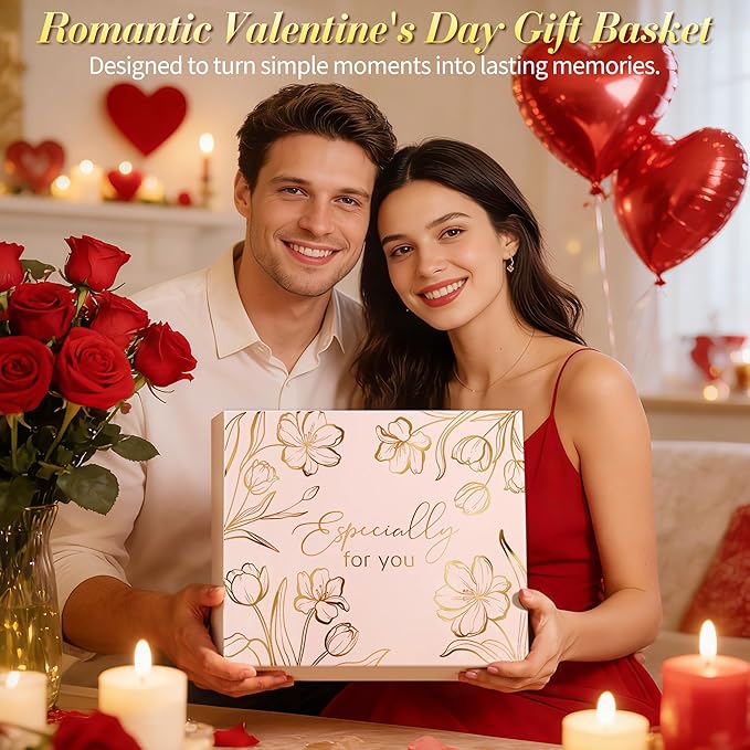 Birthday Gifts for Women Self Care Package, Get Well Soon Gift Baskets for Women Spa Gifts Set, Unique Thinking of You Inspirational Sympathy Valentines Day Gift Baskets for Her Wife Mom Friend Sister