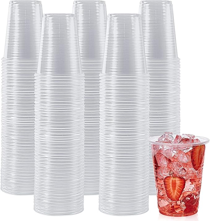 Lilymicky 500 Pack 7 oz Clear Plastic Cups, Disposable Drinking Cups, Plastic Party Cups for Birthday Parties, Picnics, Ceremonies, and Any Events - Bloomnest