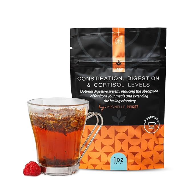 Michelle Peiret Constipation Relief Tea, Natural Constipation Relief for Women, Digestive Tea, Cherry Flavored, 15 Servings - Bloomnest
