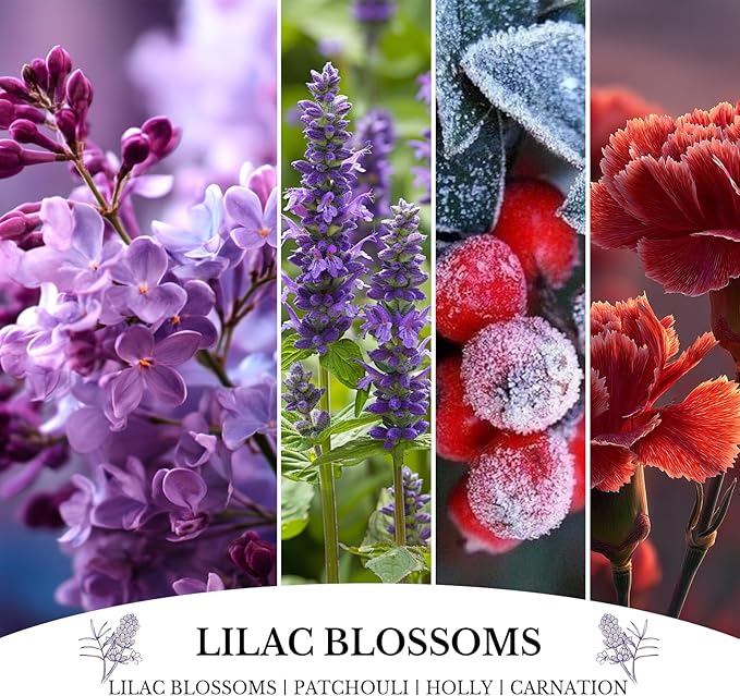 Lilac Blossom Scented Candles, Lilac Blossom Candle, Aromatherapy Candle Gifts for Women, Soy Candles for Home Scented, 7oz 50 Hours Burn, Home Décor - Bloomnest