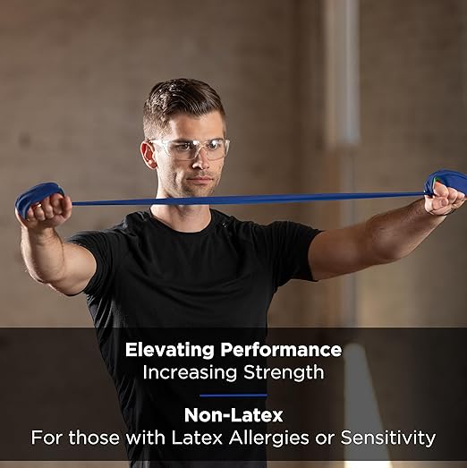 THERABAND Resistance Bands Set, Professional Elastic Band For Upper & Lower Body Exercise, Strength Training without Weights, Physical Therapy, & Pilates, Yellow & Blue & Black, Advanced