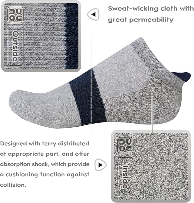 unenow Unisex Non Slip Grip Socks with Cushion for Yoga Pilates Barre Home & Hospital - Bloomnest