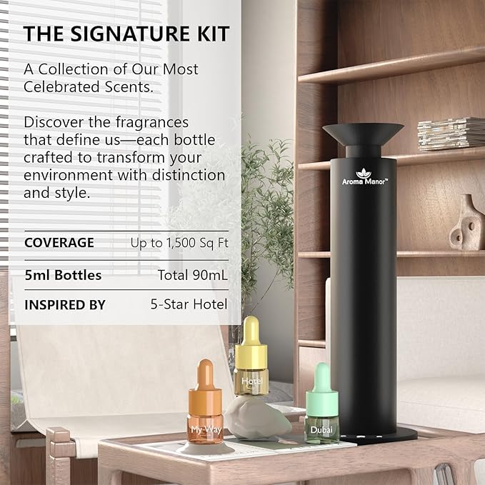 Hotel Fragrance Diffuser Oil | Gift Set | Inspired by Luxury 5-Star Hotels | Aromatherapy Diffuser Oil | Notes of Nile Breeze, My Way, Hotel and More, Total 18 Essential Oils for Home - Bloomnest