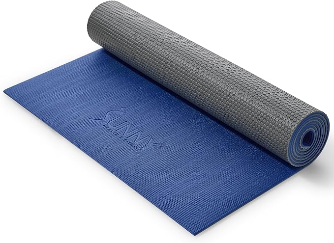 Sunny Health & Fitness Non-Slip Yoga Mat – Durable, Anti-Tear, Lightweight, Cushioned Support for Yoga, Pilates, Stretching Exercises, Meditation and Floor Workouts | Multiple Sizes & Colors - Bloomnest